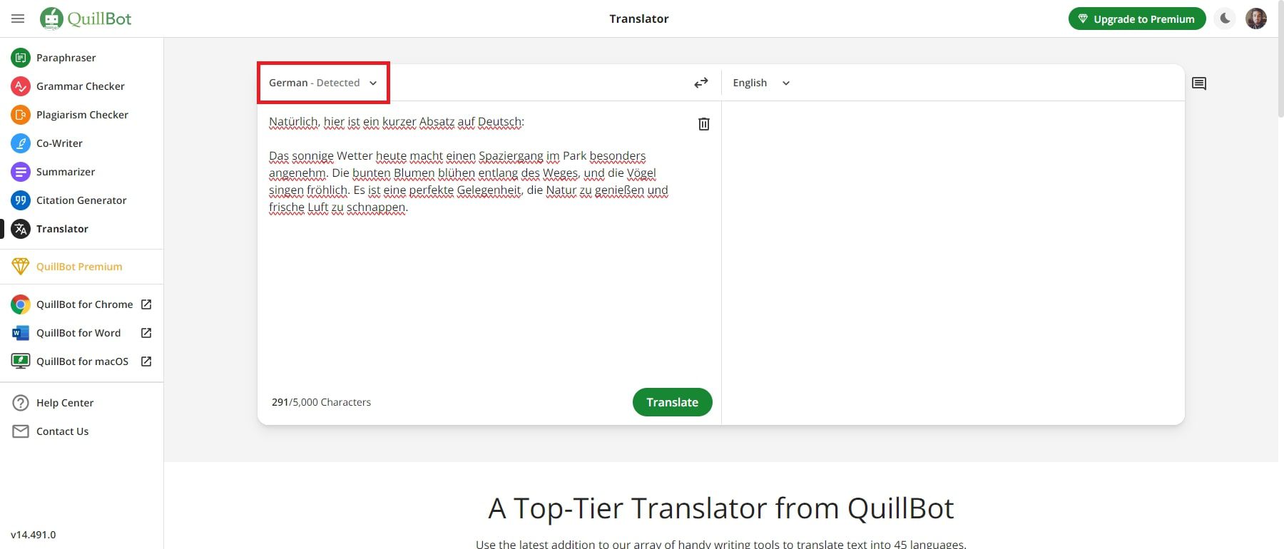 quillbot ai translation detector