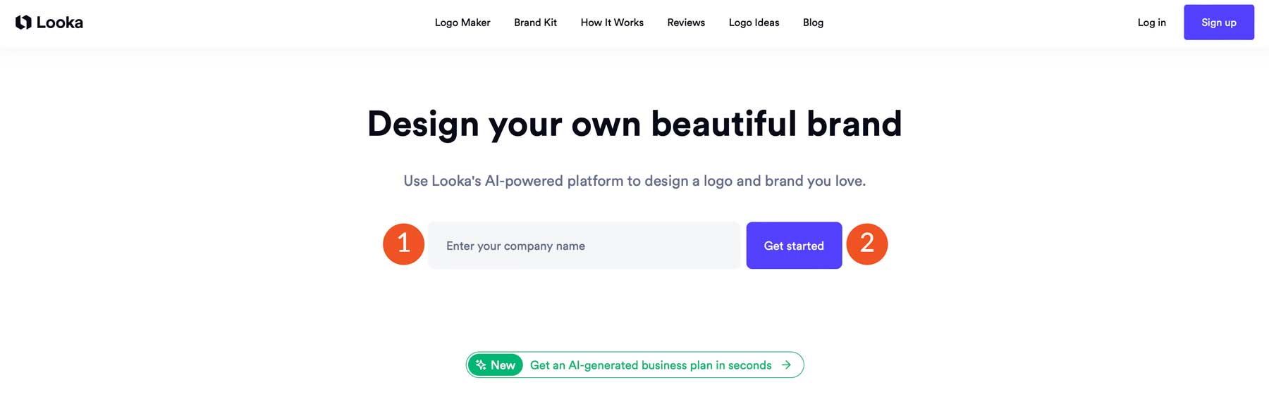 Get started with Looka
