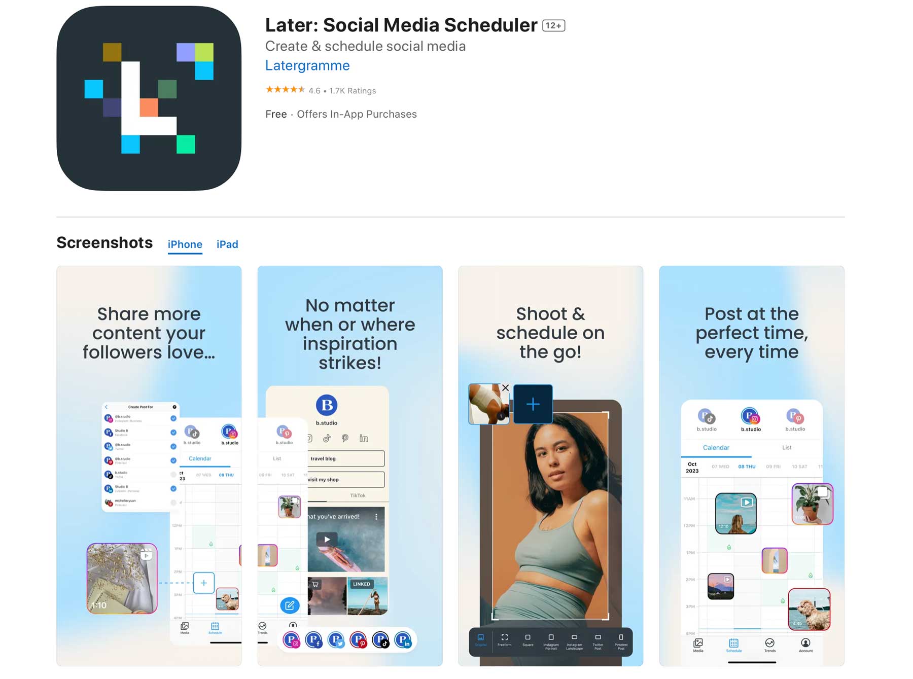 Later review social media scheduler