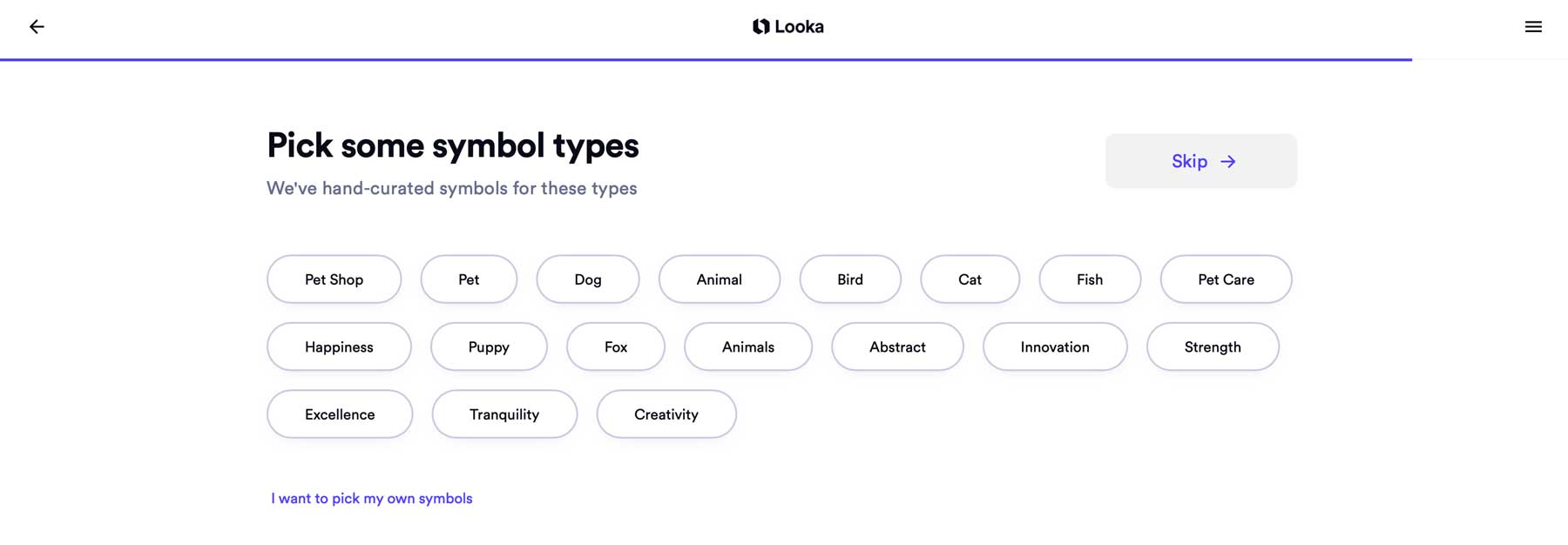 Looka symbol types