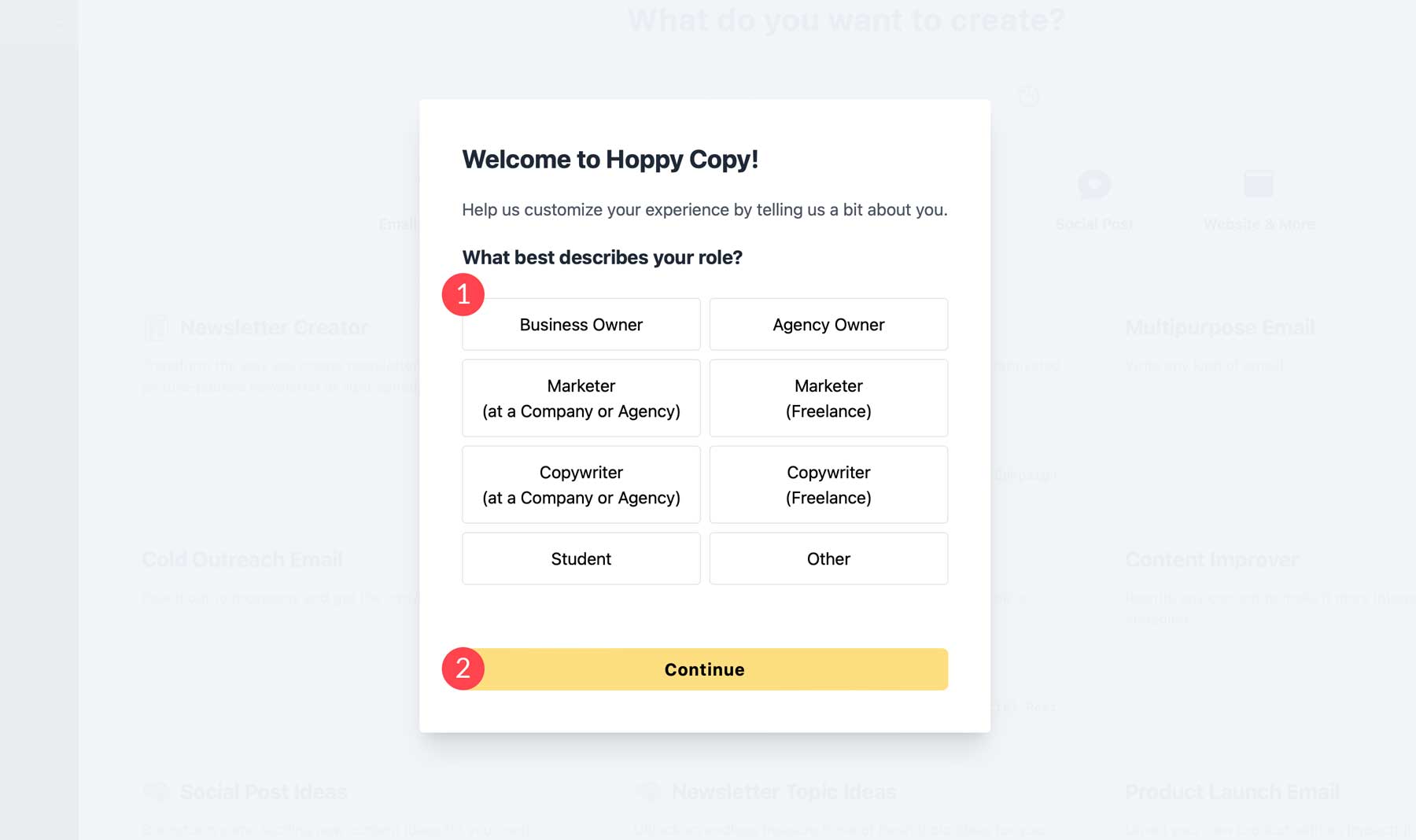 customize Hoppy Copy