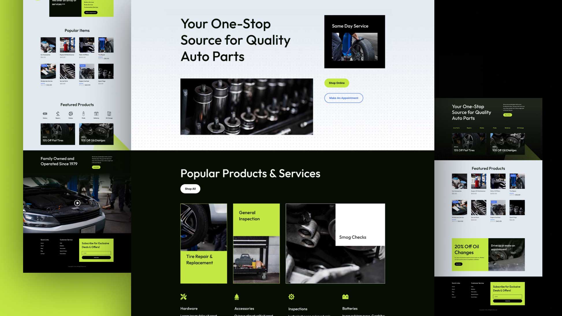 Get a Free Auto Parts Layout Pack for Divi