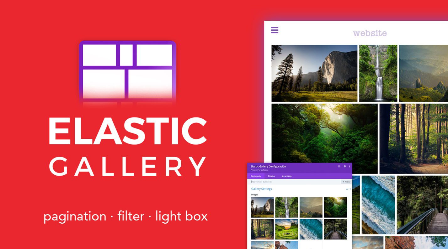 Best Divi Gallery Plugins - Divi Elastic Gallery section featured image.