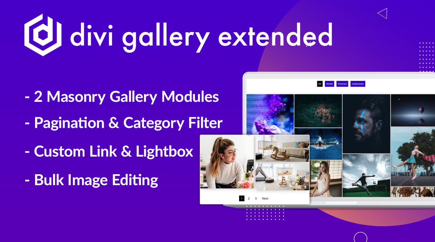 Best Divi Gallery Plugins - Divi Gallery Extended section featured image.