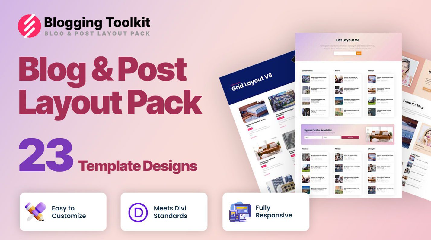 Blogging Toolkit Layout Pack