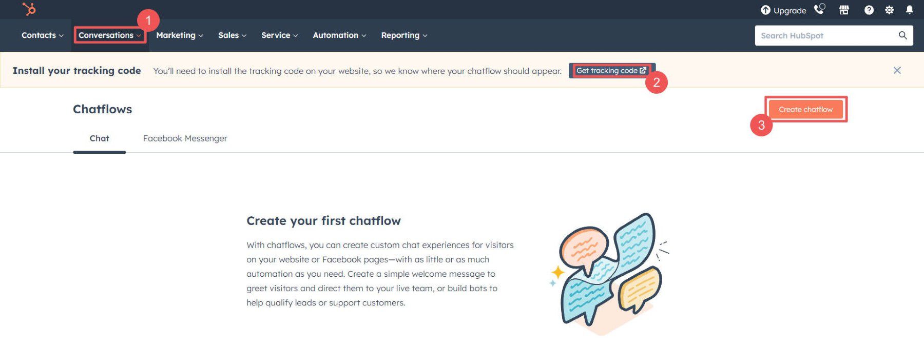 Create Chatflow - Steps 1-3