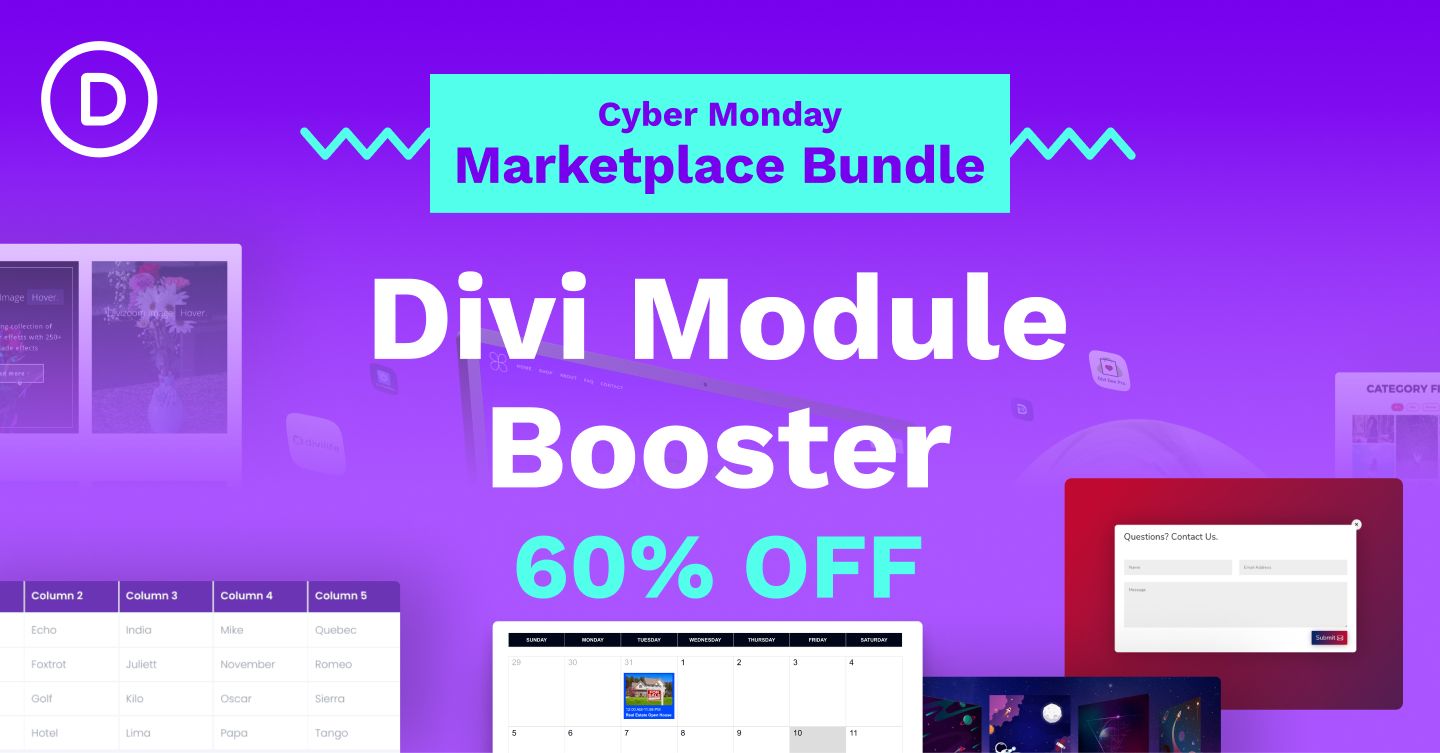 Divi Module Booster Bundle Cyber Monday 2023