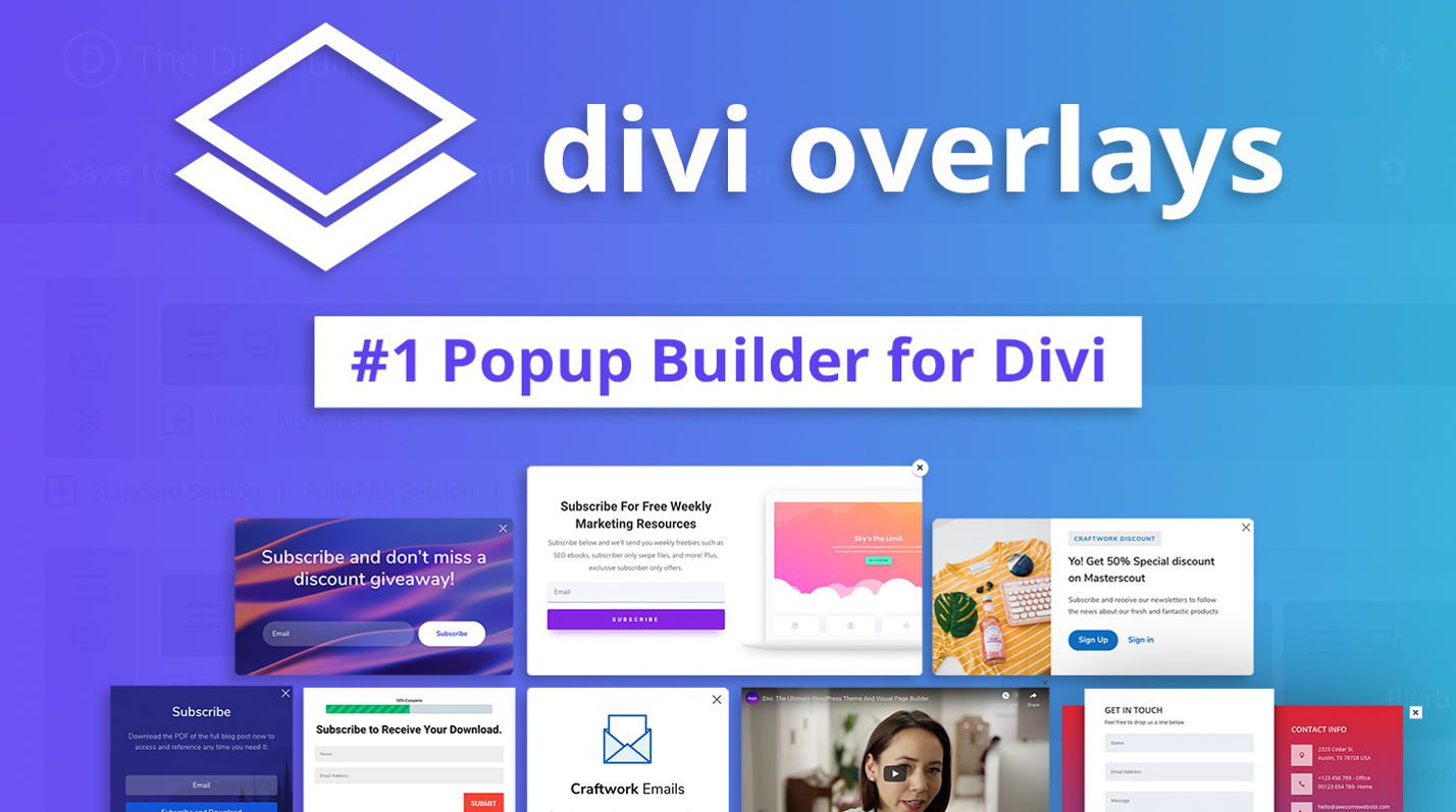 Divi Overlay Popups Feature
