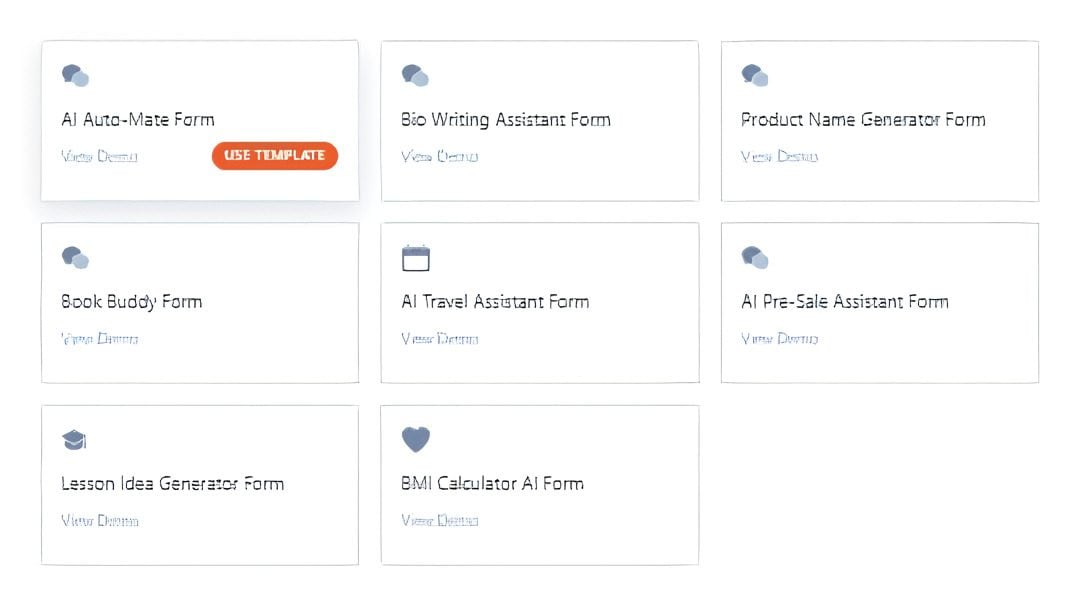 Formidable Forms AI templates