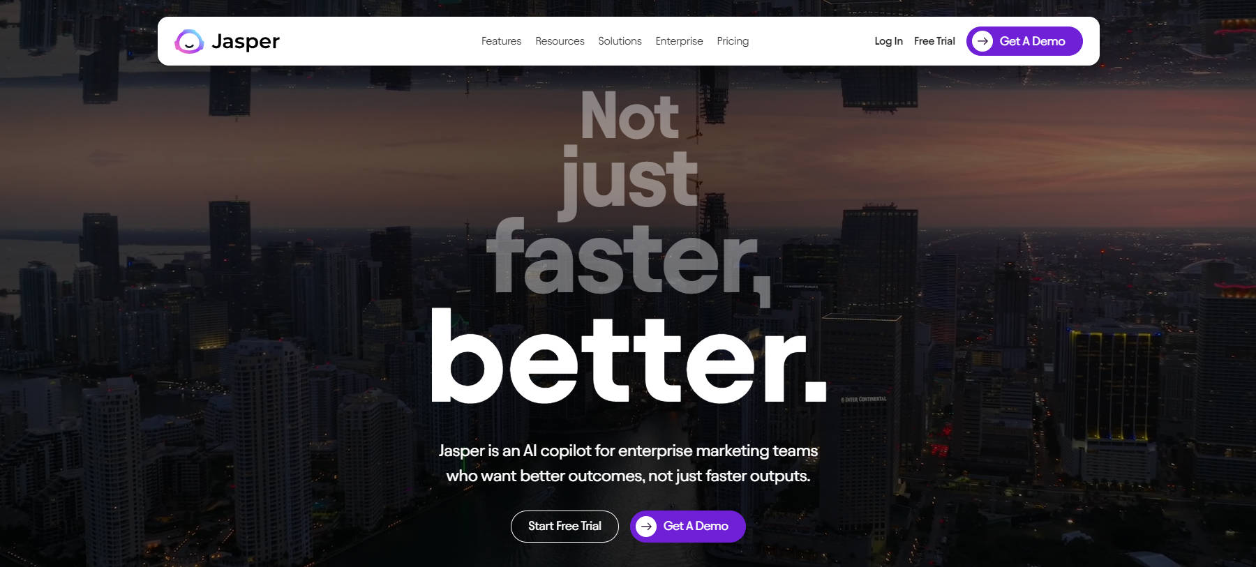 Jasper AI - Homepage - January 2024