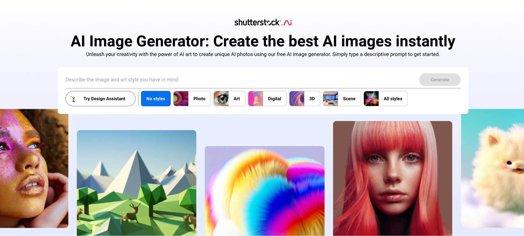 Shutterstock AI art generator