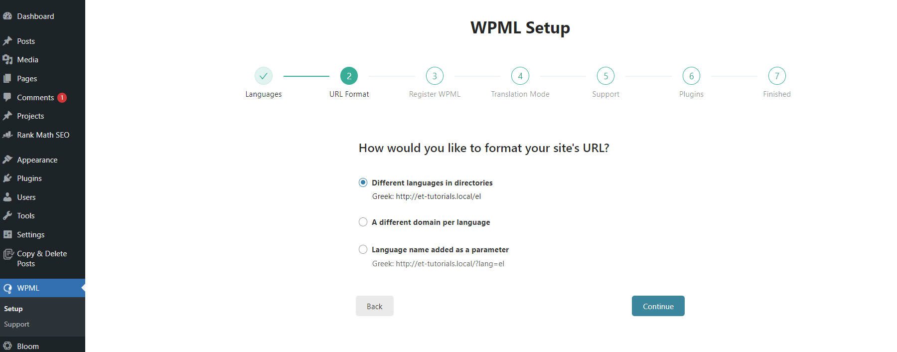 WPML Onboarding Setup - Steps 2