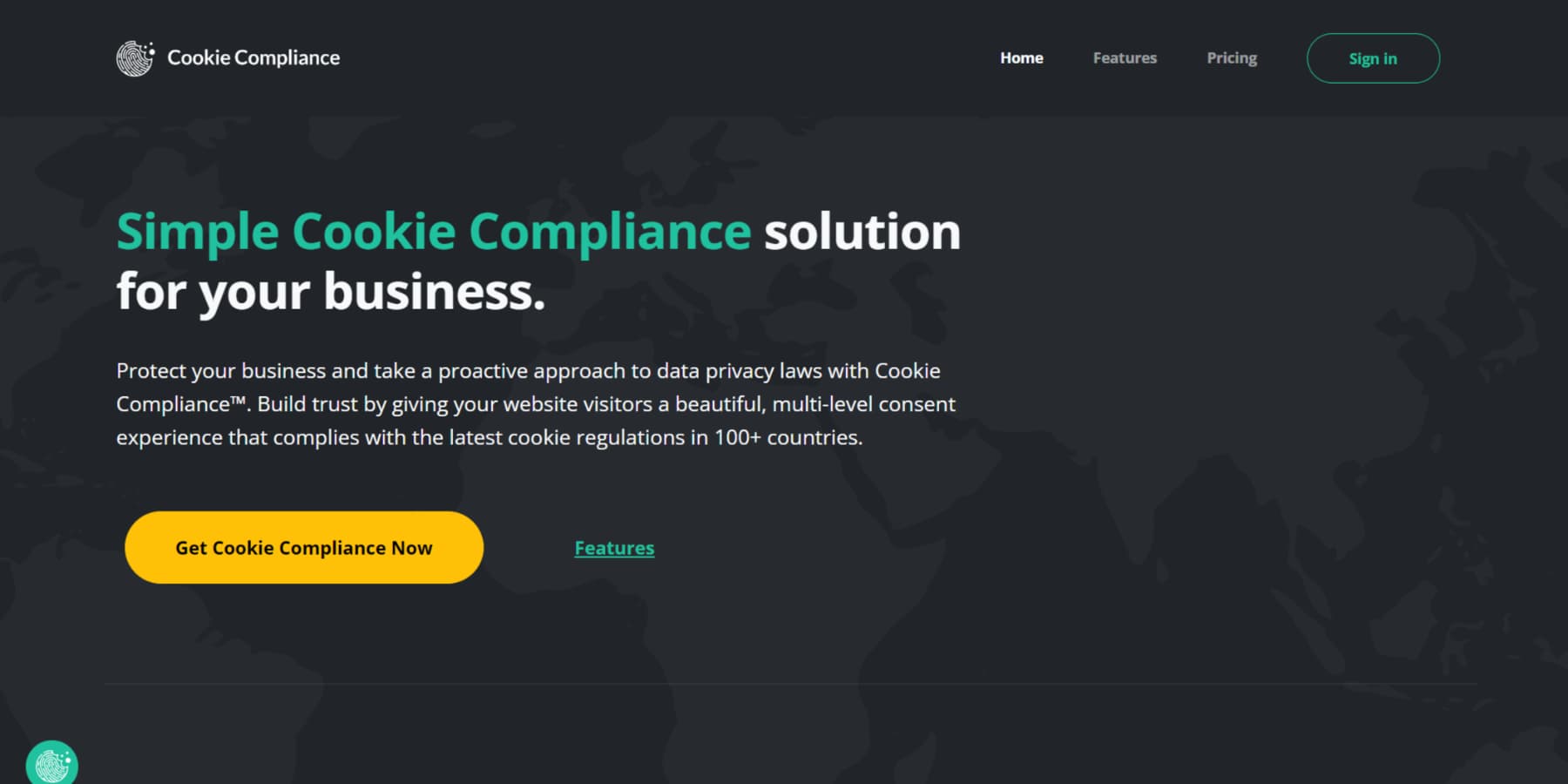 A screenshot of Cookie Notice & Compliance for GDPR CCPA's Home Page