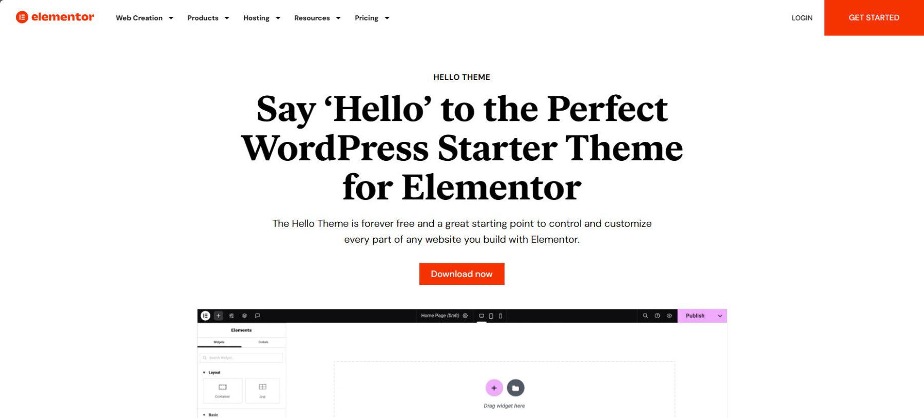 Hello Elementor Theme - Landing Page - January 2024