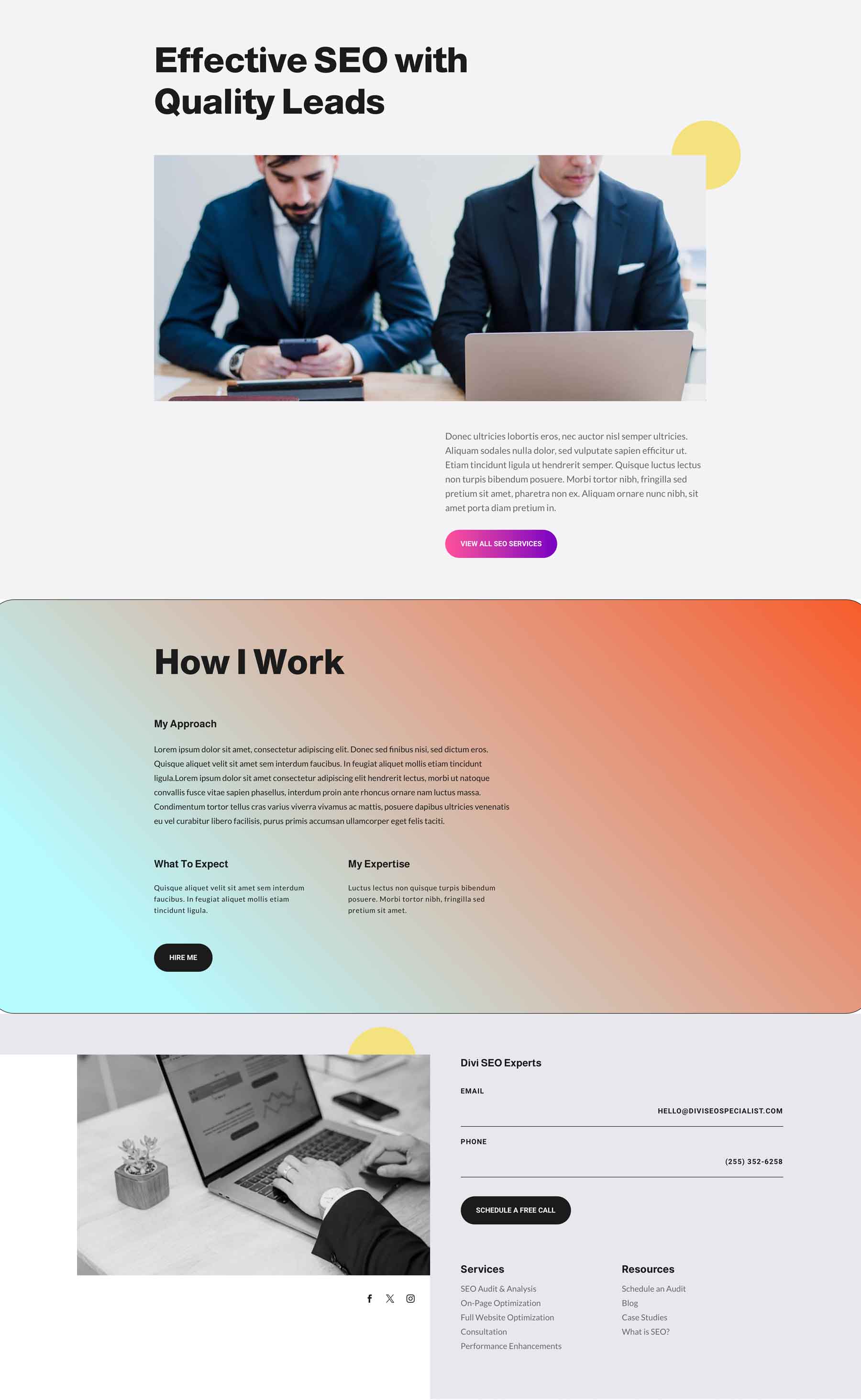 SEO Specialist Layout Pack for Divi