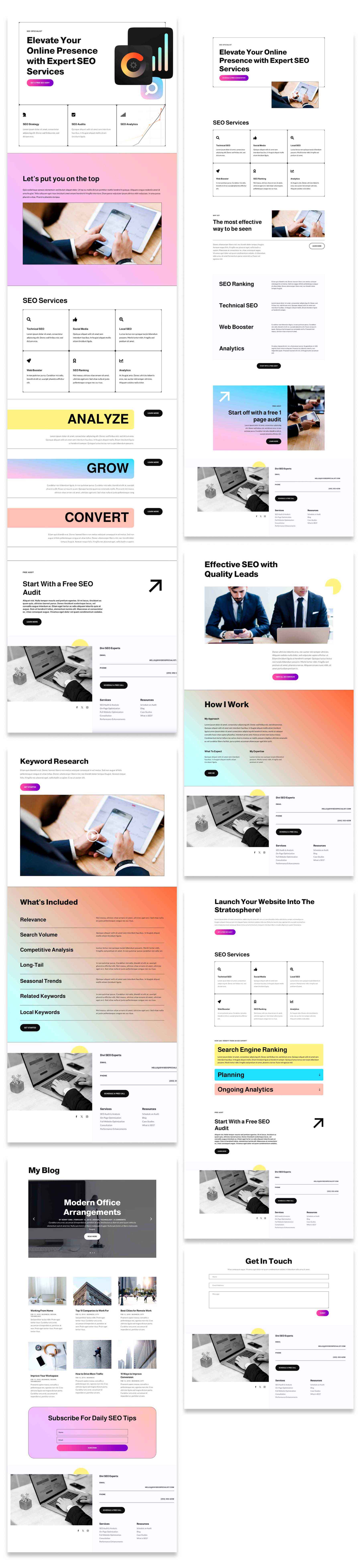 SEO Specialist layout pack