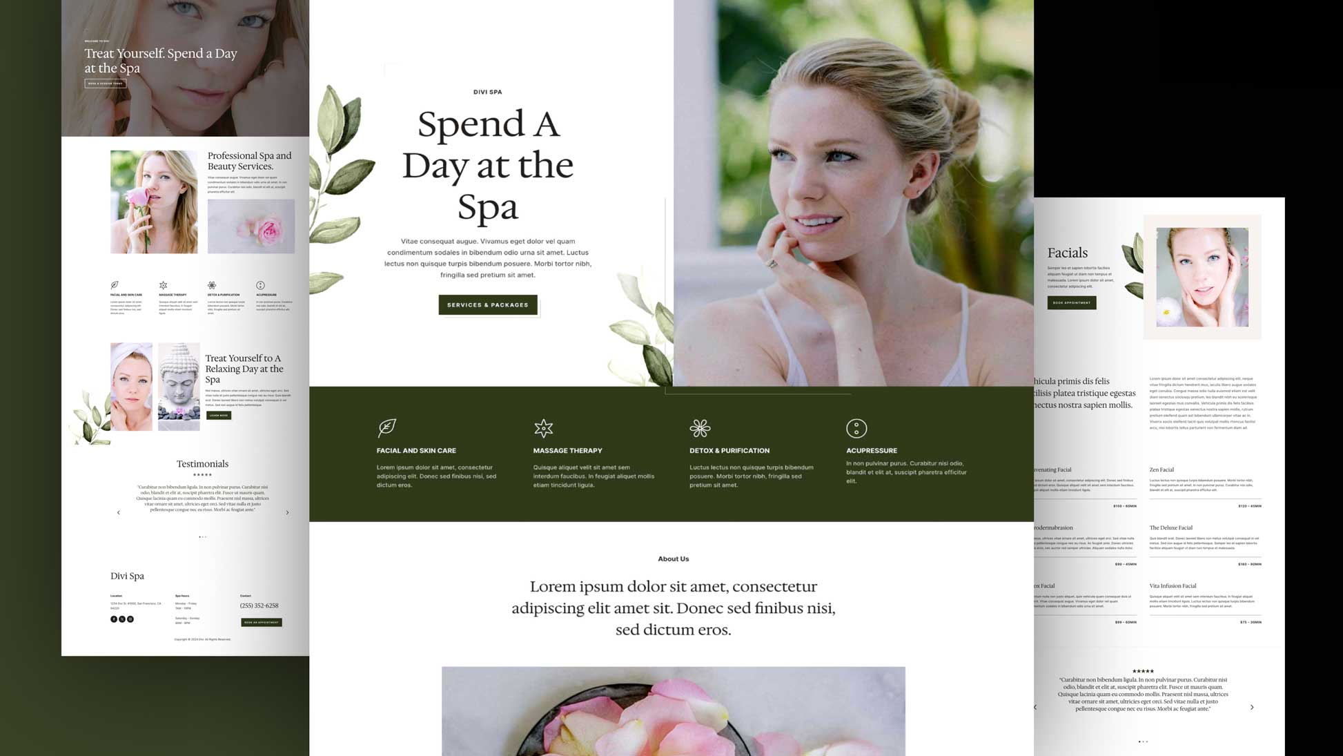 Get a Free Spa Layout Pack for Divi