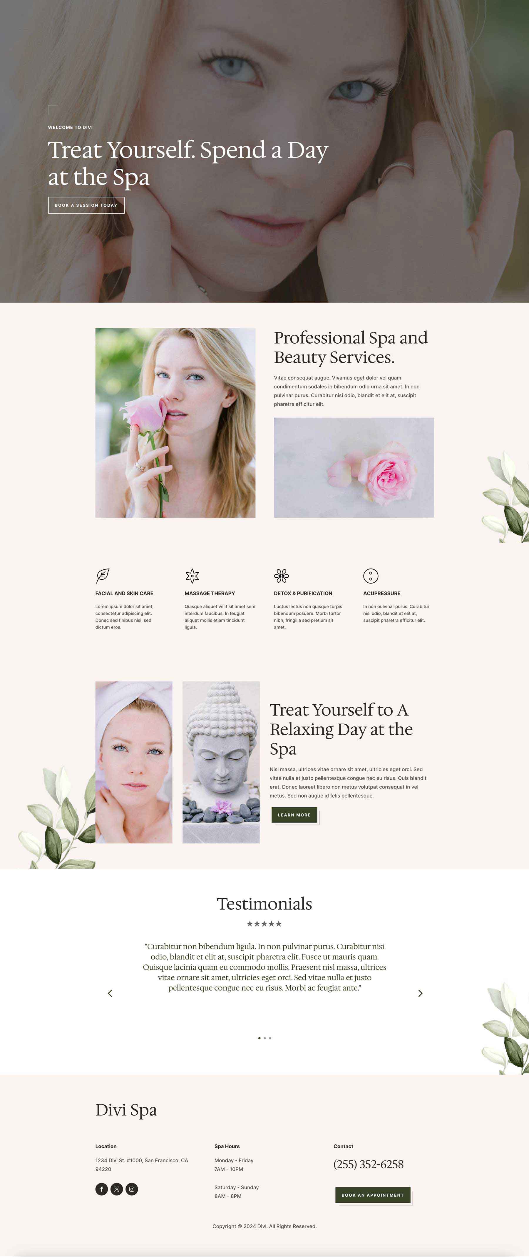 Spa Layout Pack for Divi