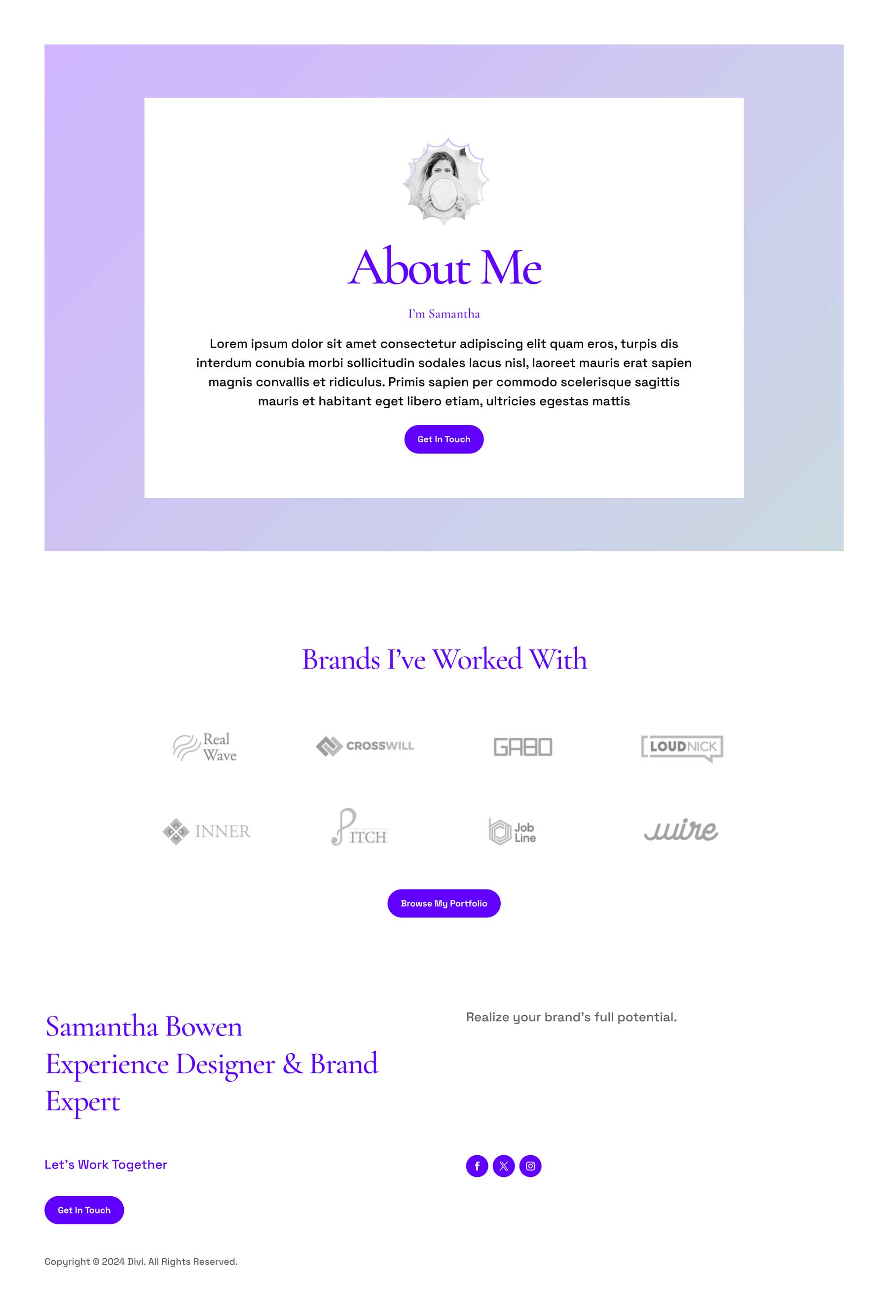 Creative Director Layout Pack for Divi