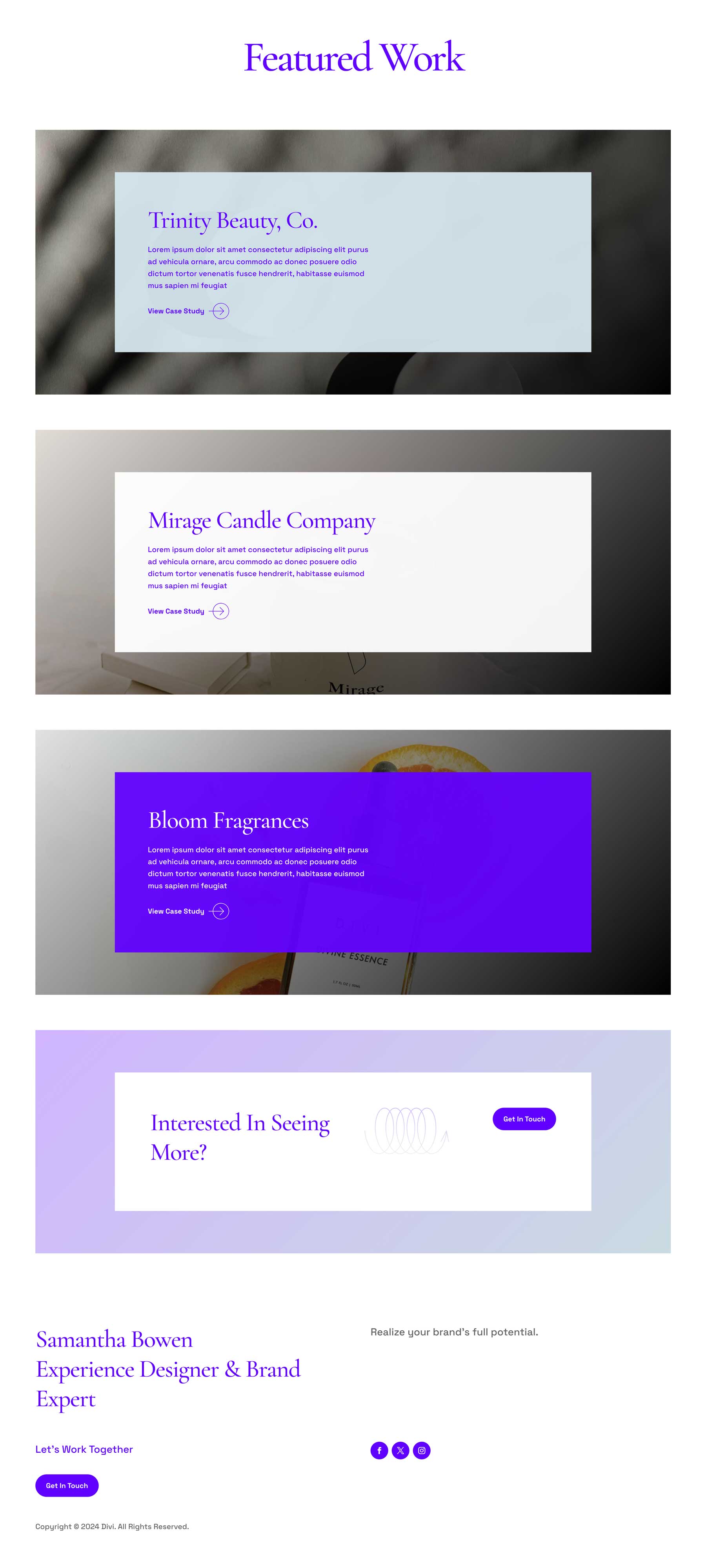 Creative Director Layout Pack for Divi