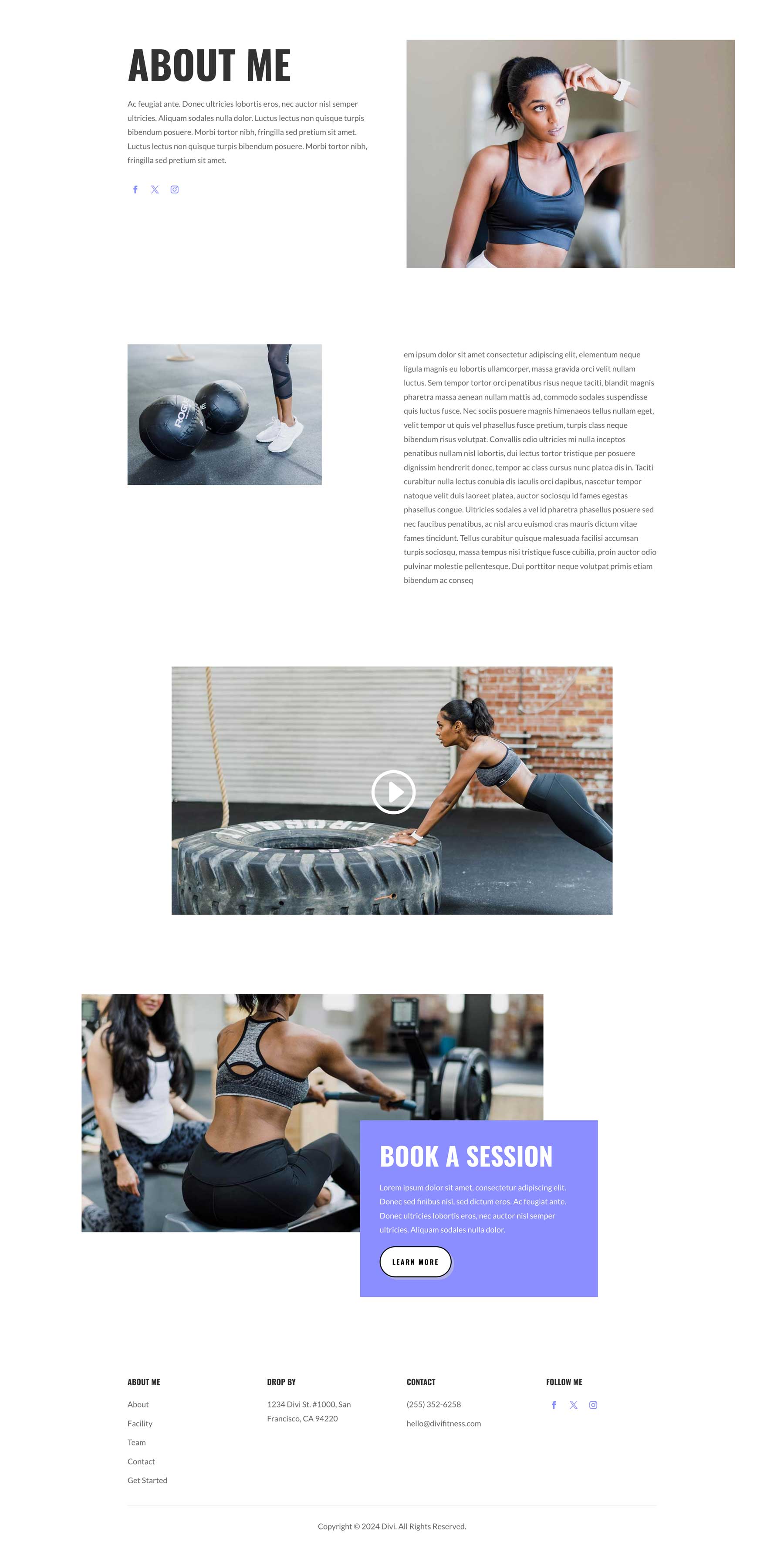 Fitness Trainer Layout Pack for Divi