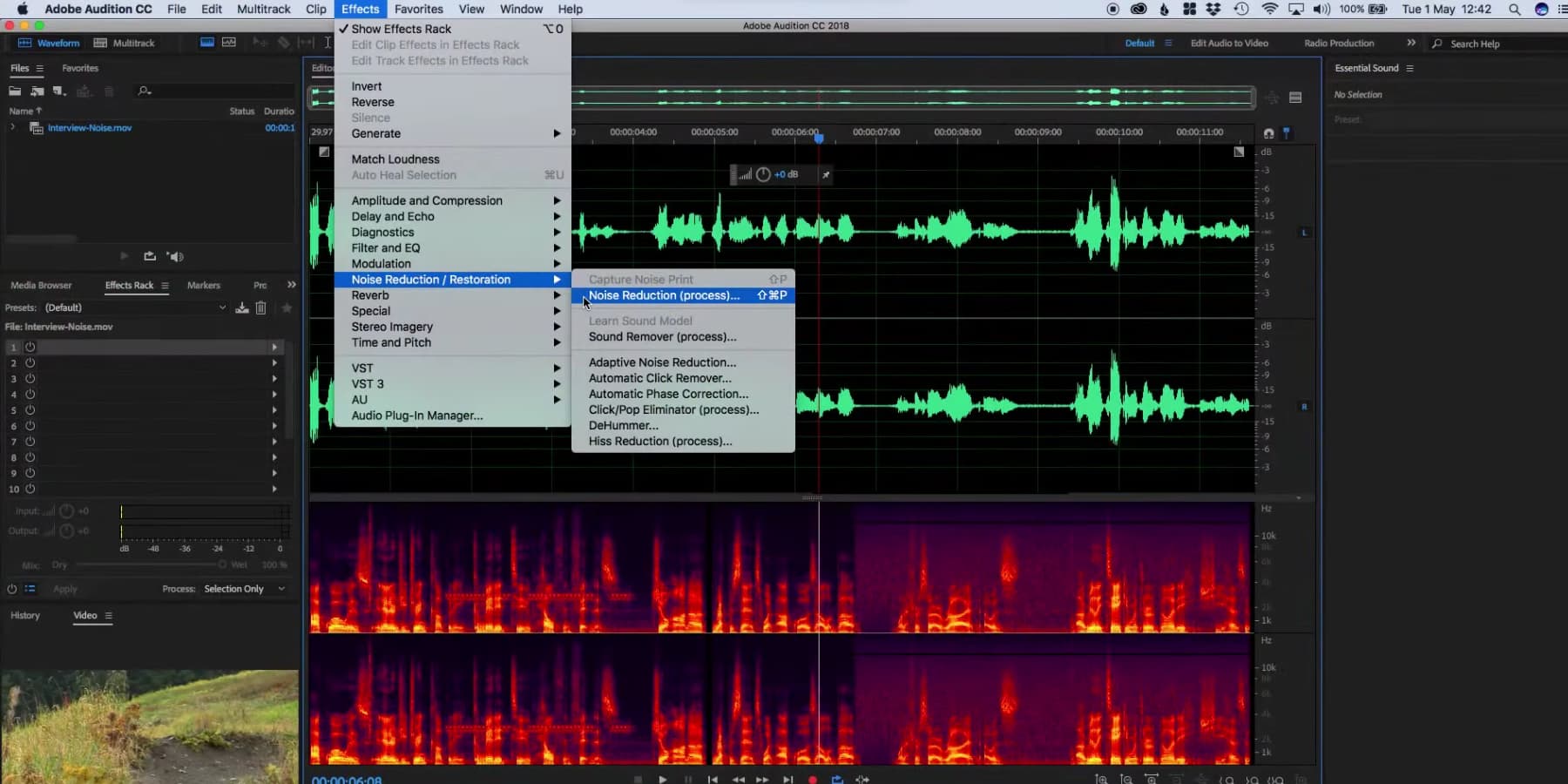 A screenshot of Adobe Audition's user interface