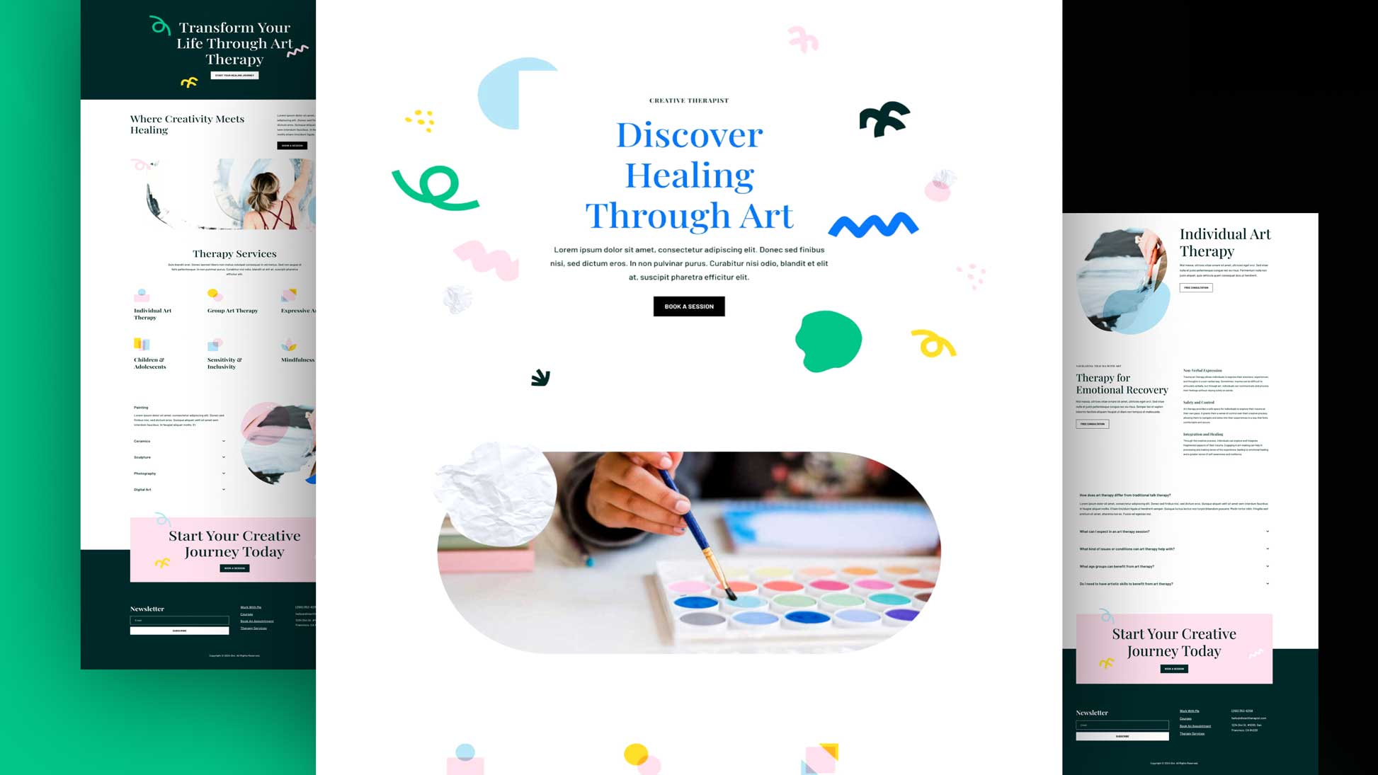 Get a Free Art Therapist Layout Pack for Divi