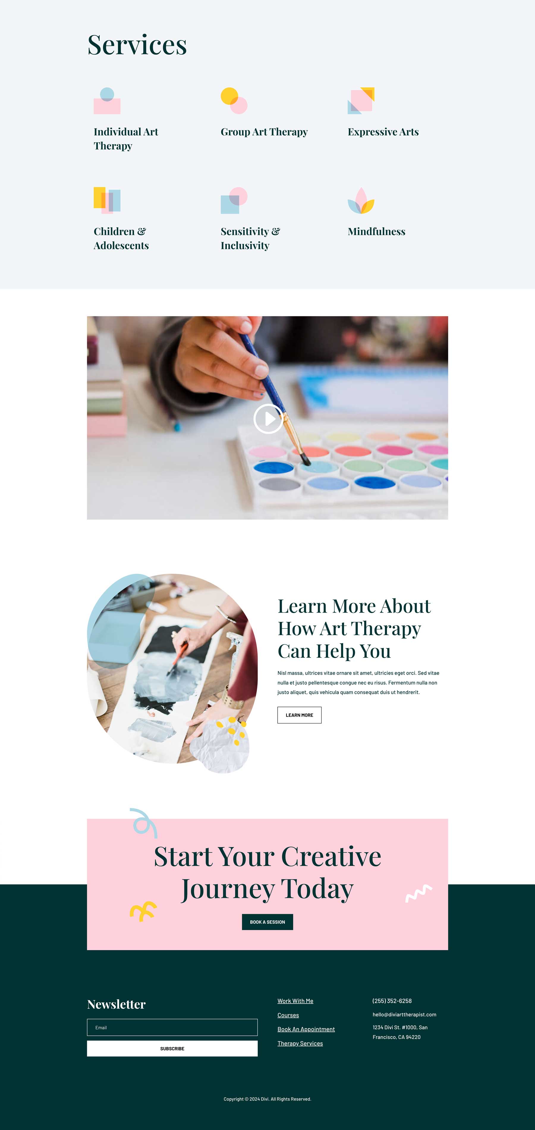 Art Therapist Layout Pack for Divi