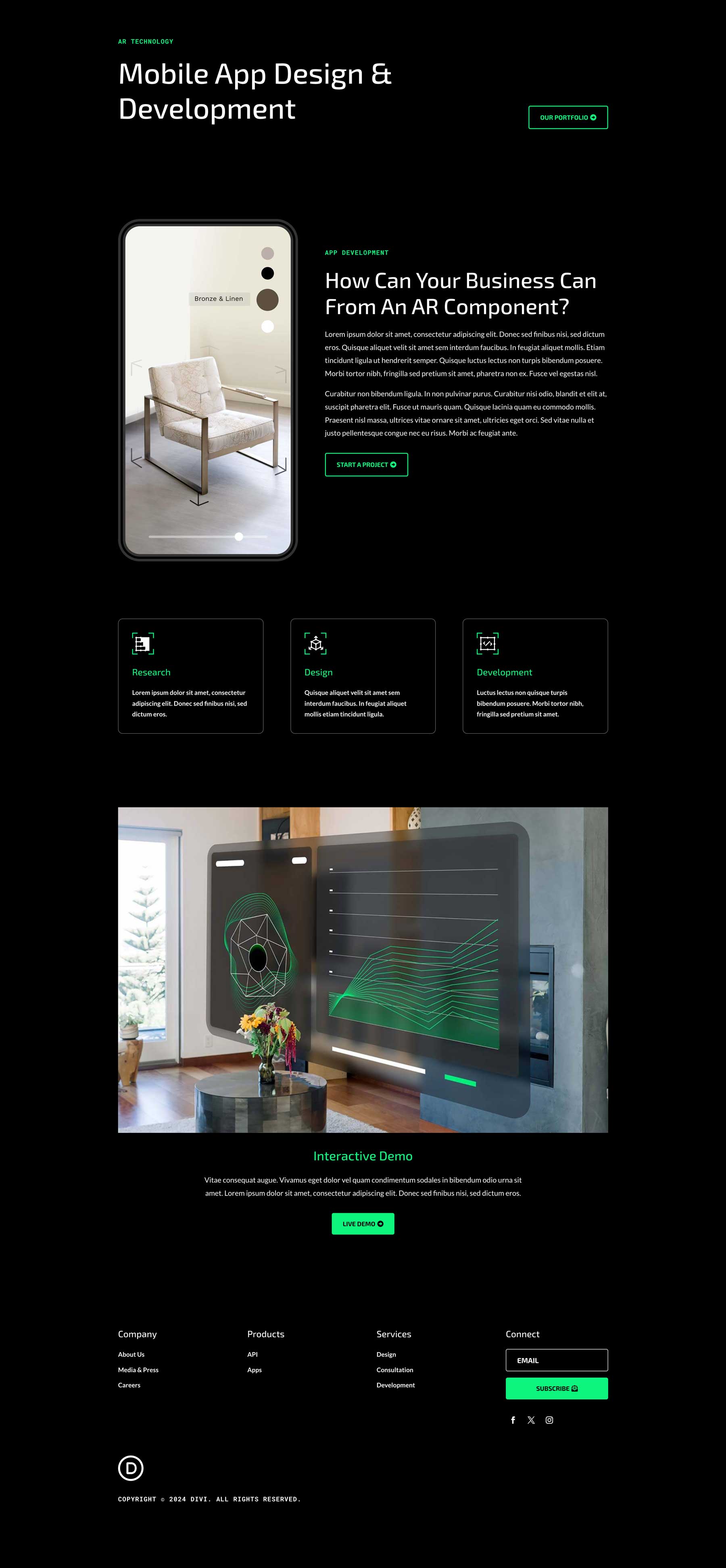 Augmented Reality Layout Pack for Divi