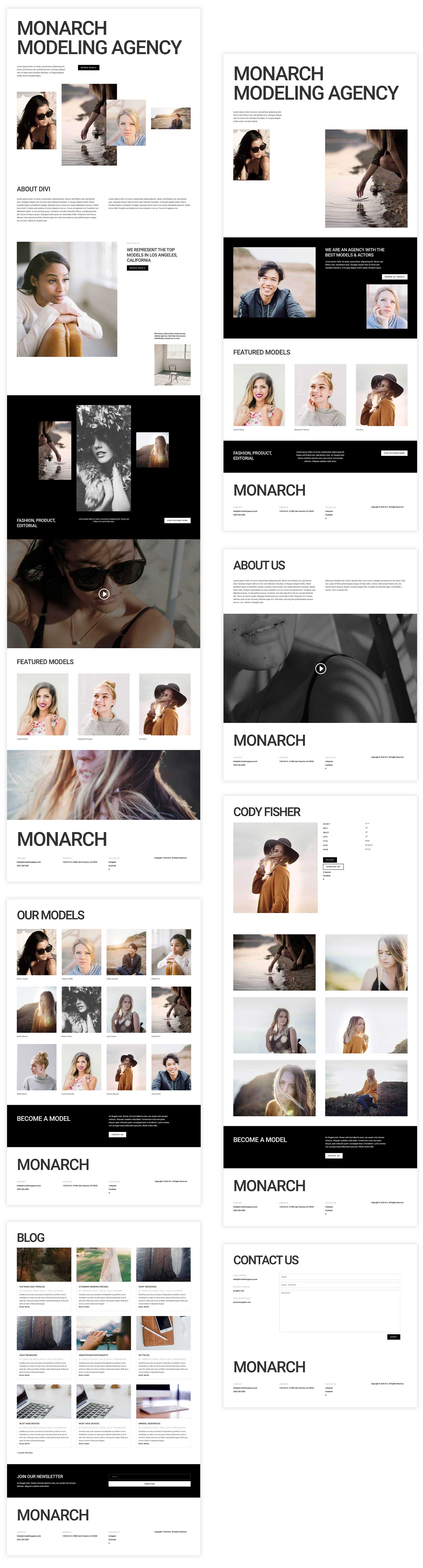 Modeling Agency layout pack