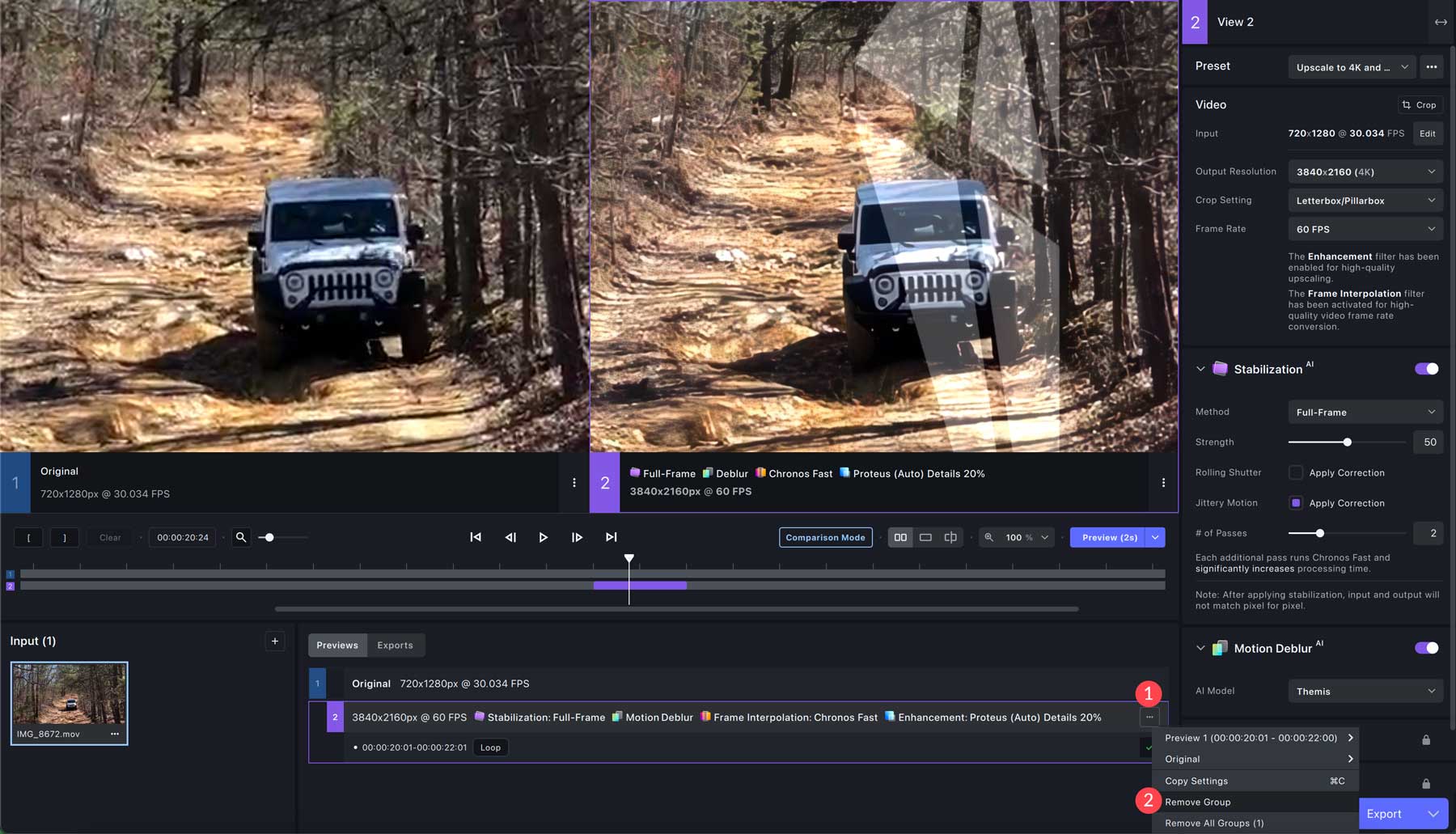 upscale videos with AI
