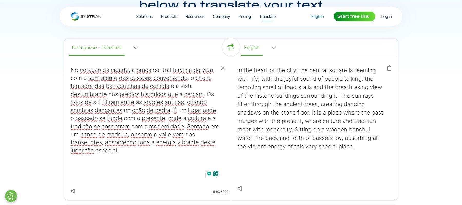 systran translation