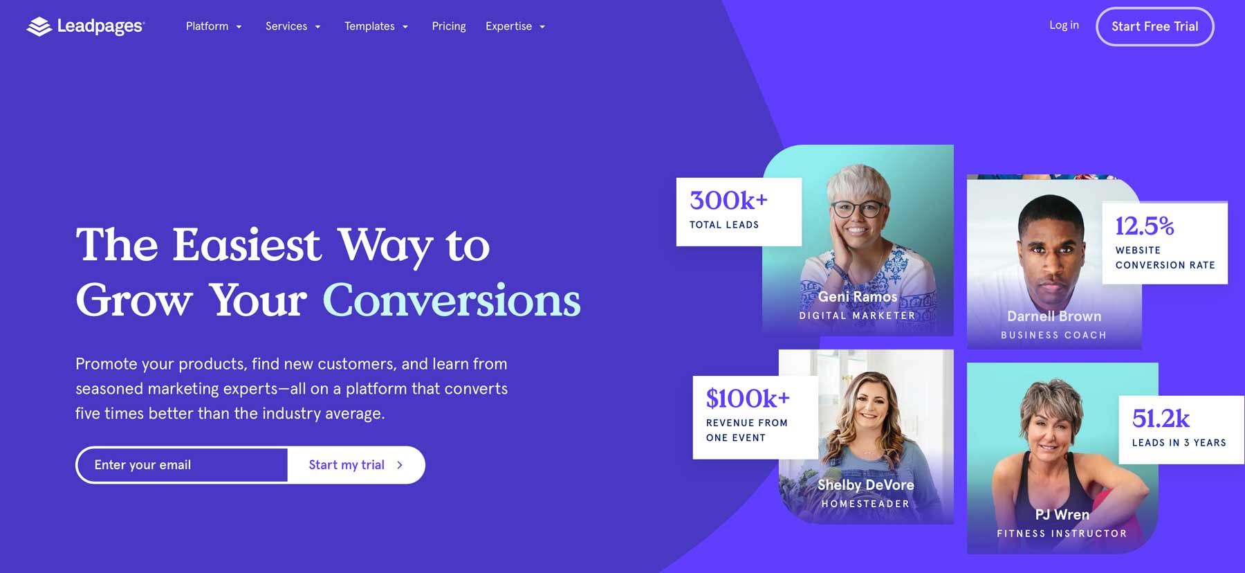 best AI landing page builders Leadpages