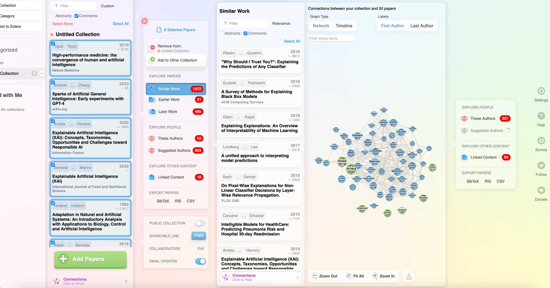 Research Rabbit interface