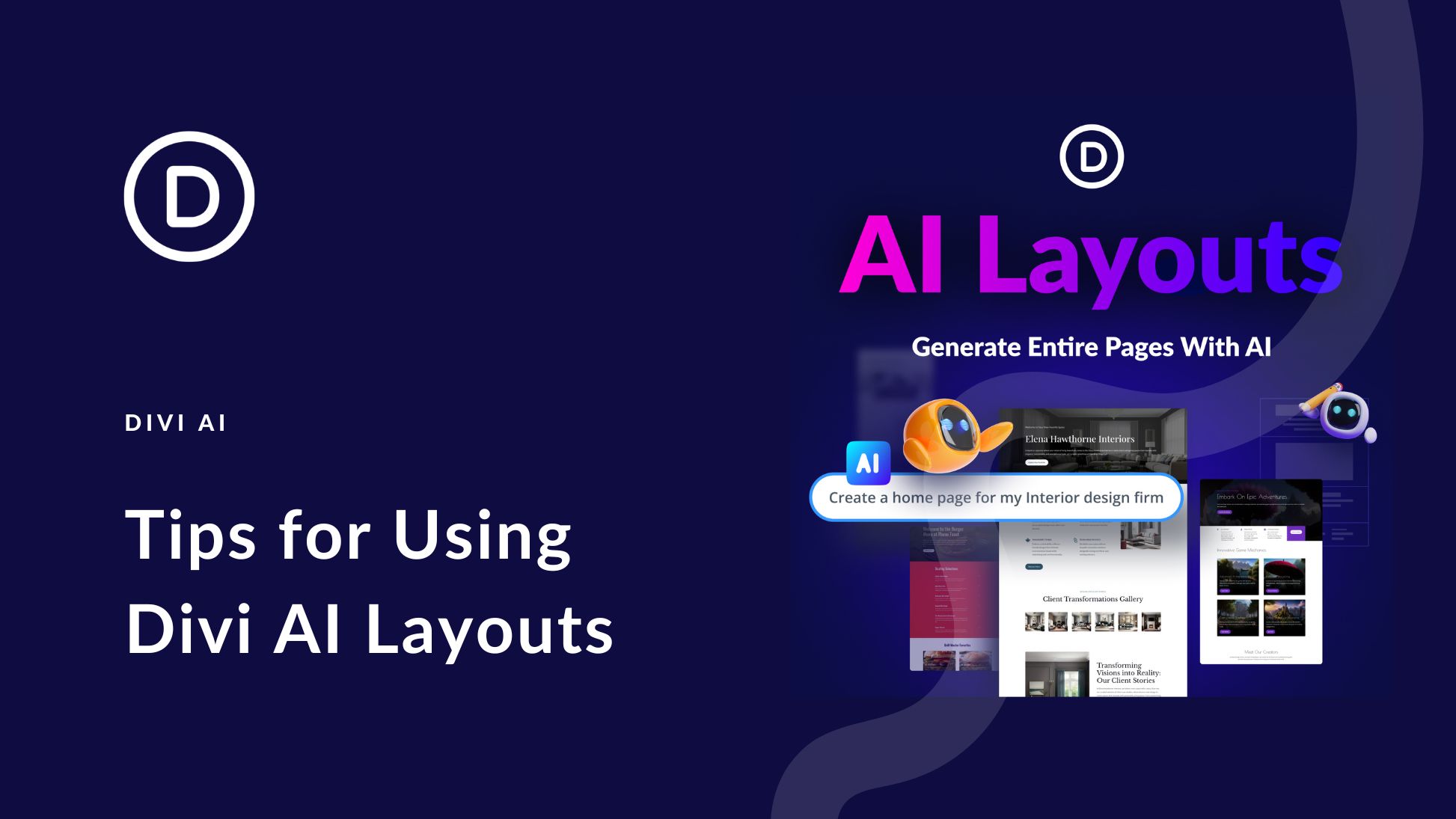 8 Tips For Generating Perfect Pages With Divi Layouts AI