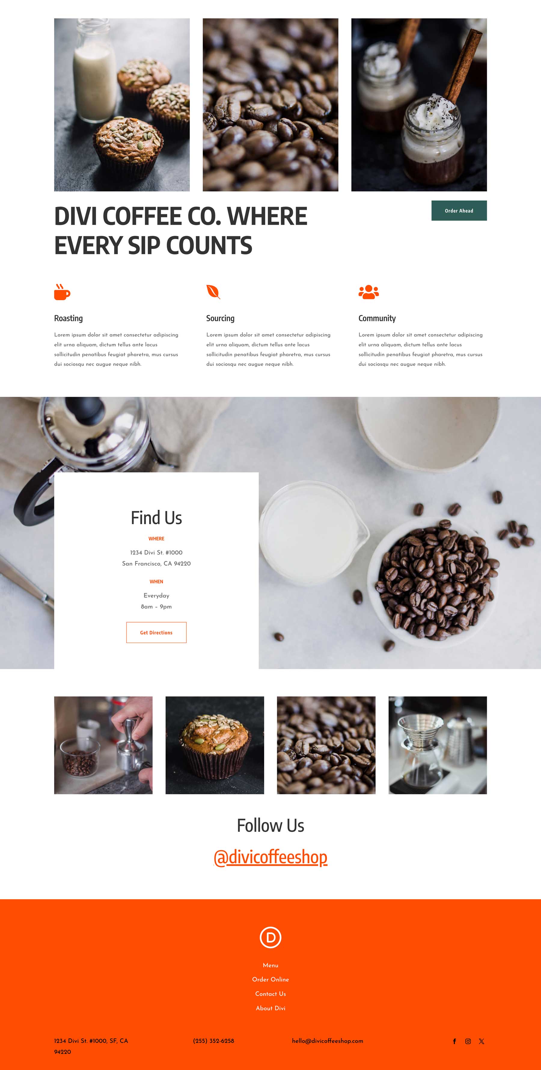 Coffee House Layout Pack for Divi