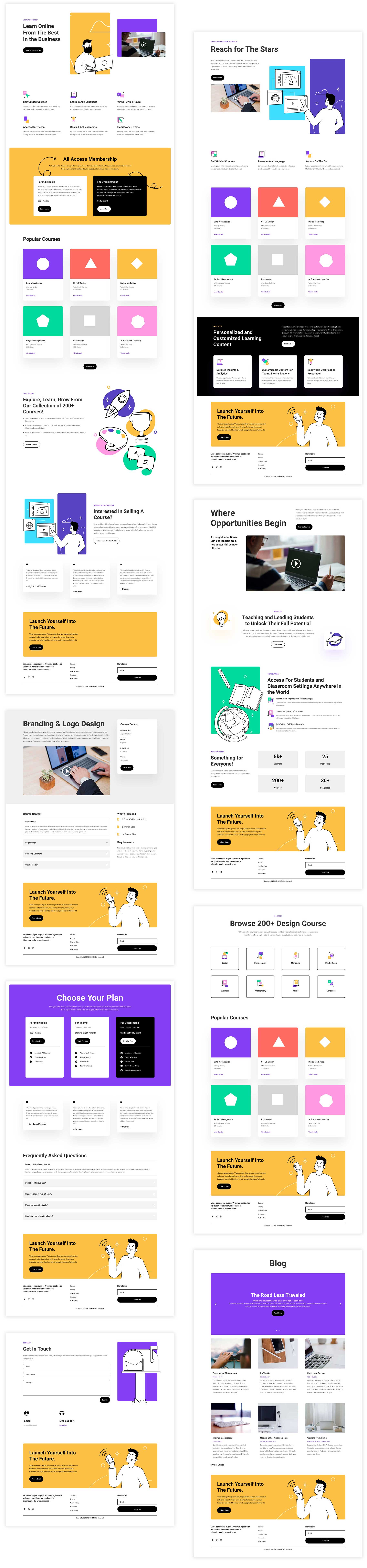 Online Learning layout pack