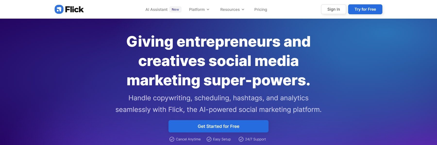 flick ai tools for social media