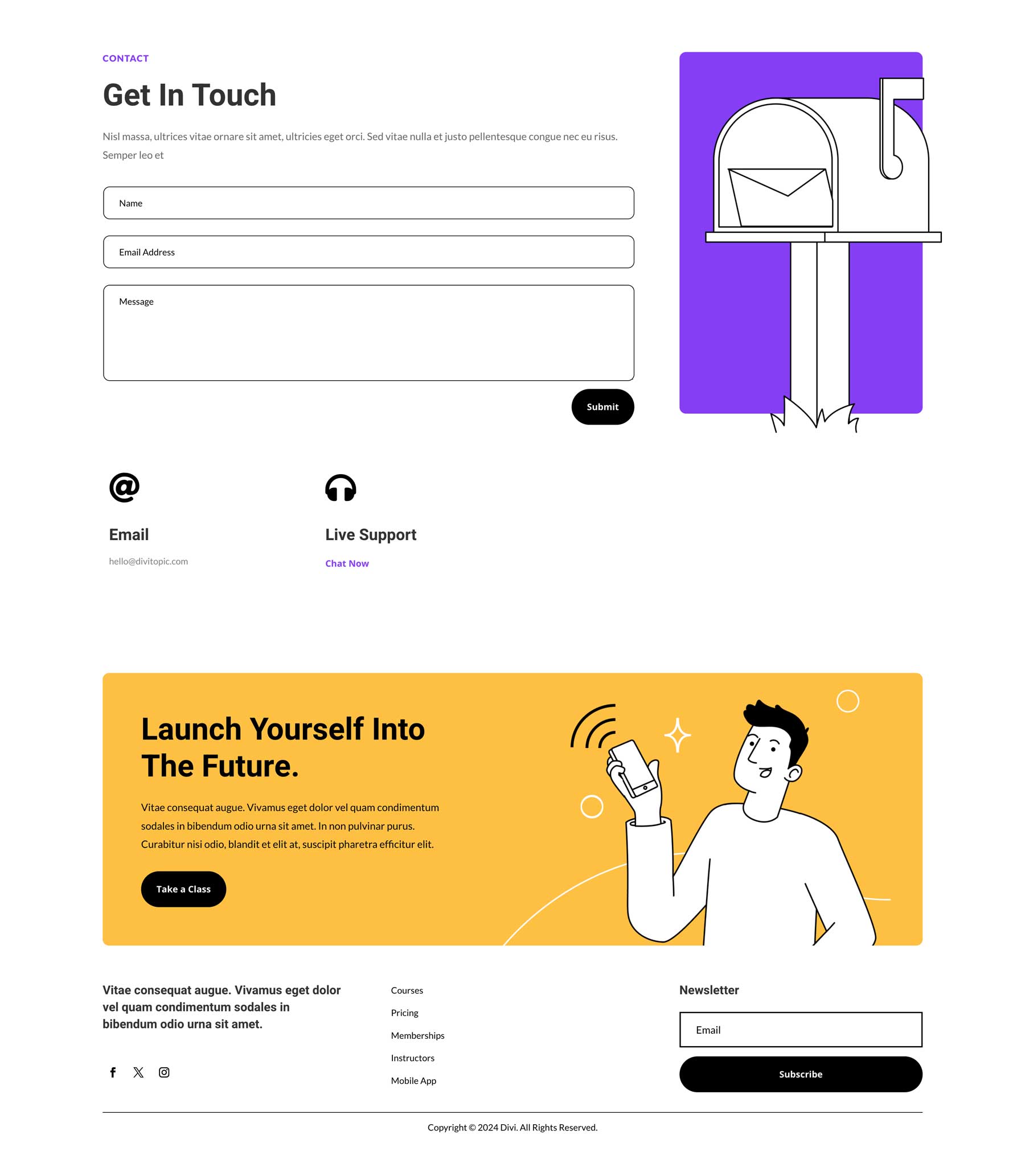 Online Learning Layout Pack for Divi