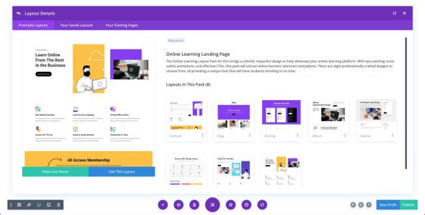 Get a Free Online Learning Layout Pack for Divi
