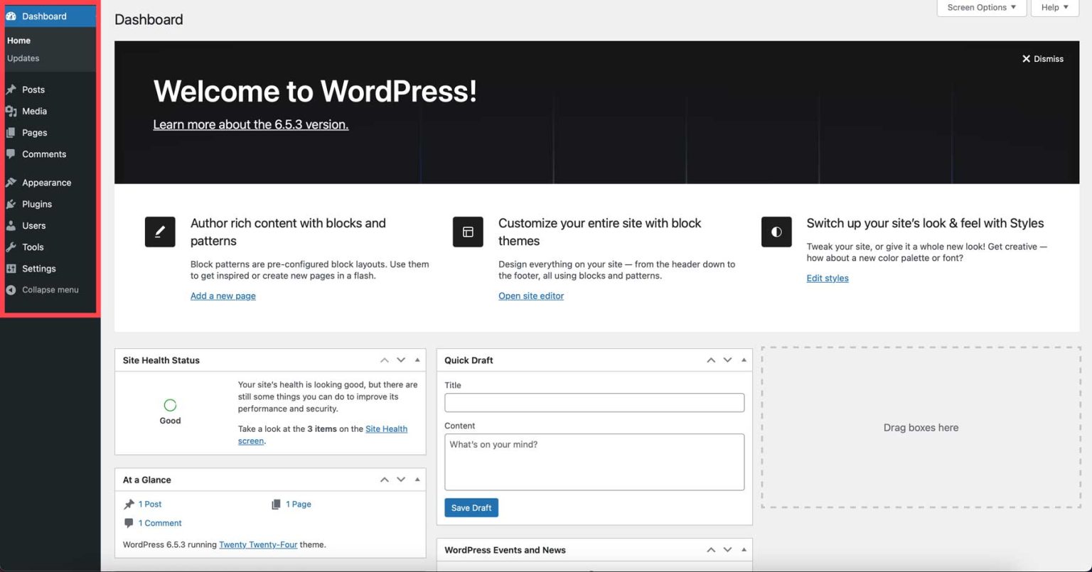 GET STARTED WITH WORDPRESS DOCUMENTATION visual data 4