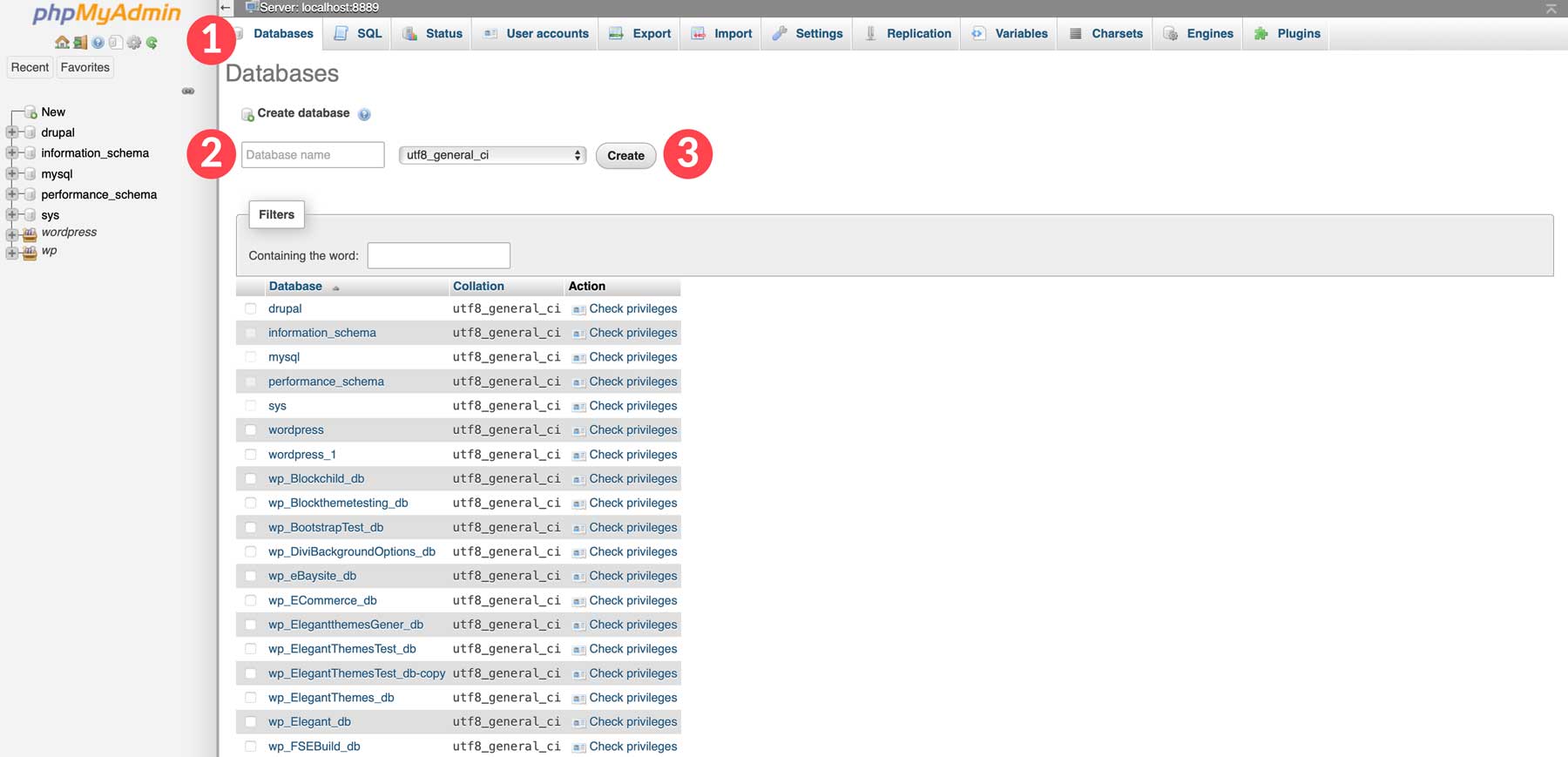 create new database