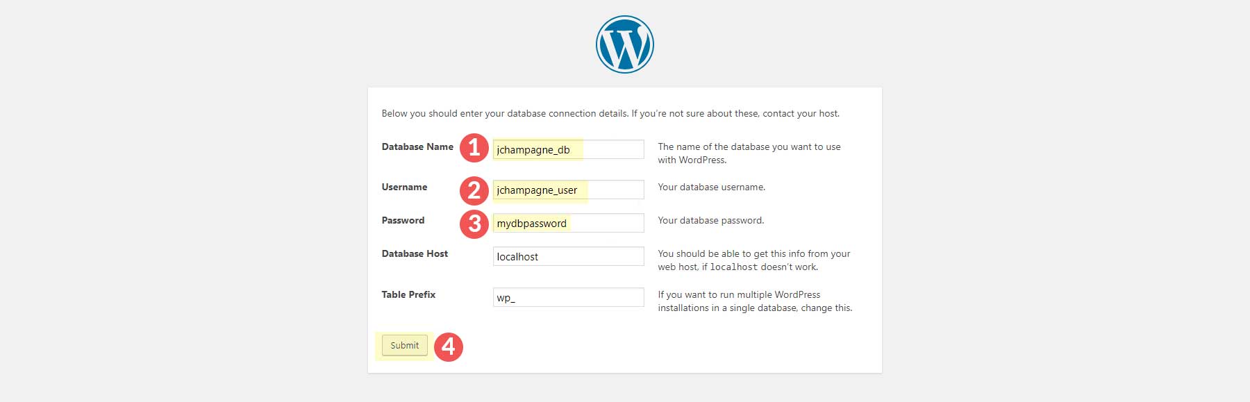 install WordPress