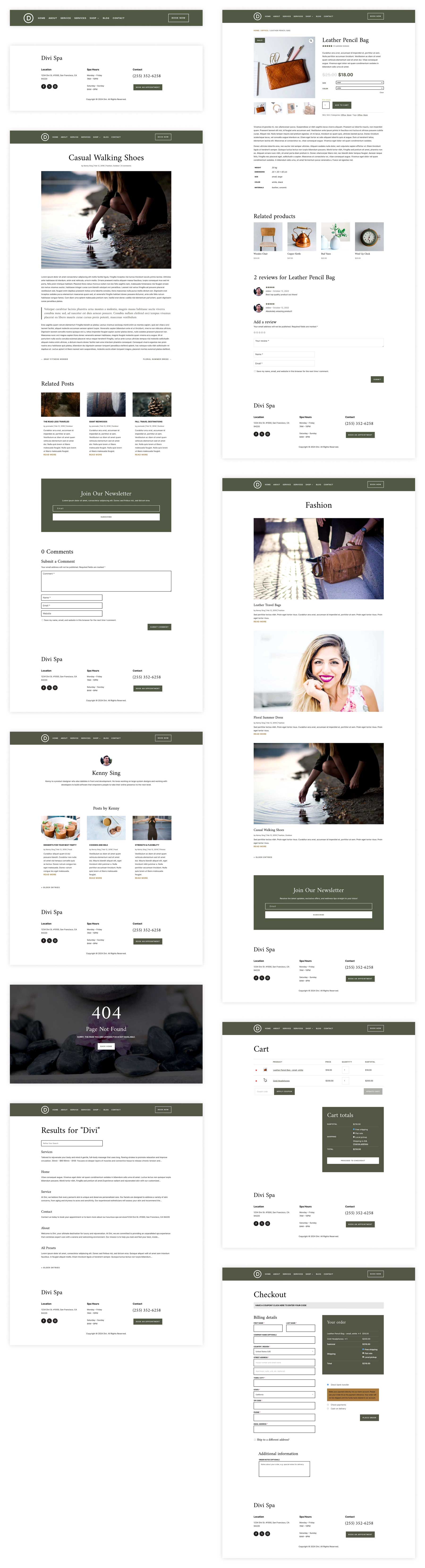 Spa starter site for Divi