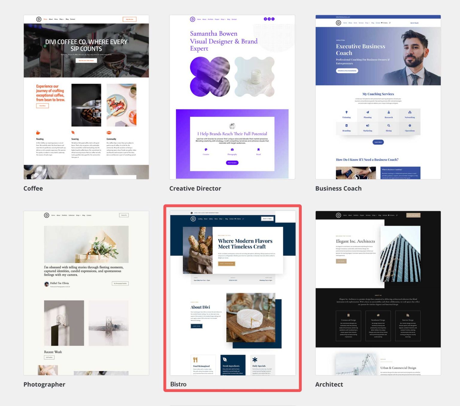 Onstail Website Example New Divi Starter Site for Bistros (Quick Install)