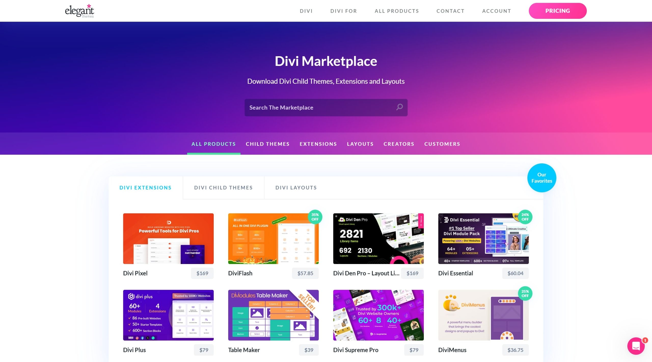 Divi Marketplace