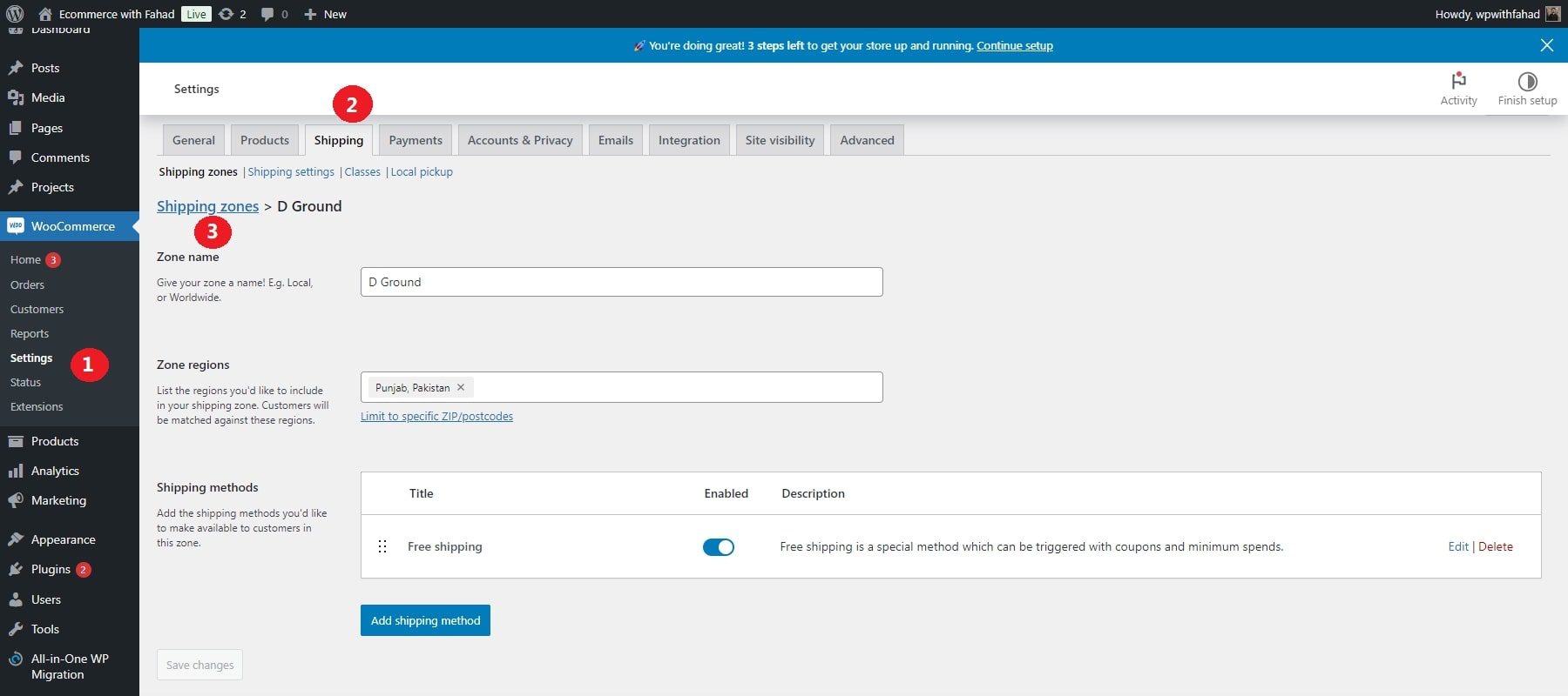 Woocommerce Shipping Methods