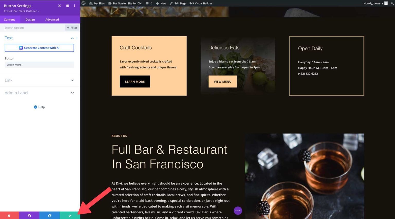 New Starter Site for Bars (Quick Install)