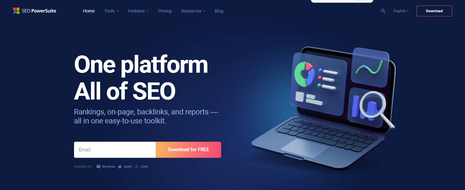 SEO PowerSuite - Homepage - March 2024