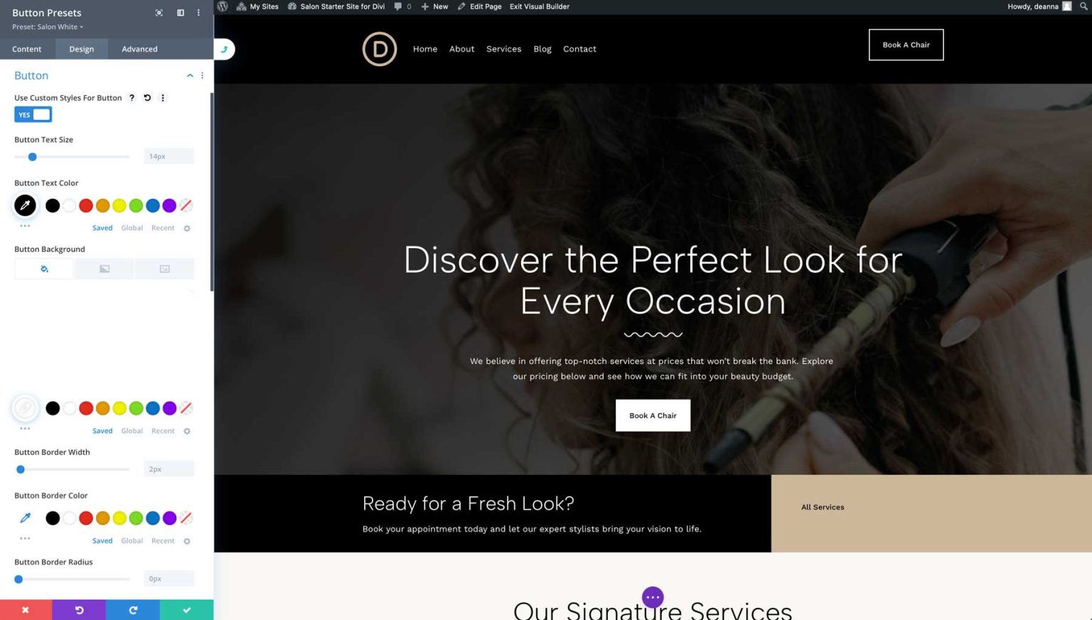 Onstail Website Example New Starter Site for Salons (Quick Install)